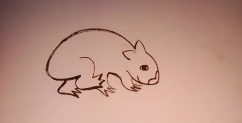 The first Mr. W pencil doodle, September 2010