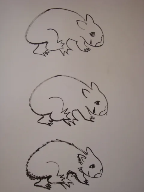 Wild Wombat drawing, September 2010