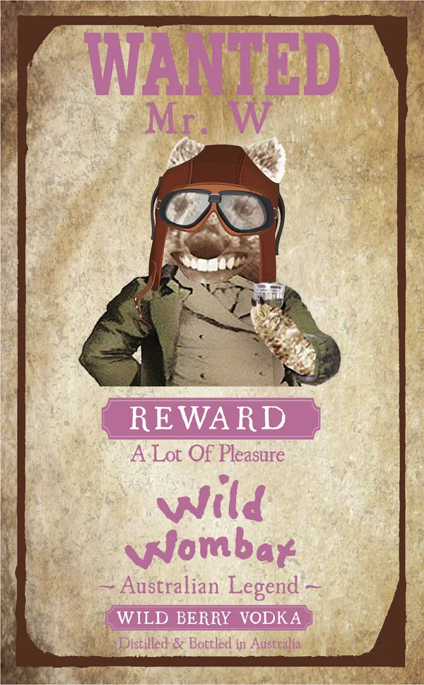 Wanted poster: Mr. W, Wild Berry Vodka
